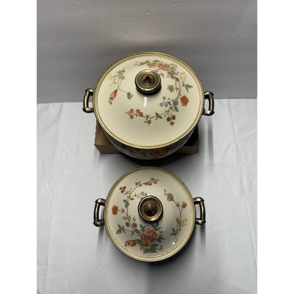 Mikasa Grande Chef Silk Bouquet Cooking Pots With Lids - Made in Japan - Picture 13 of 16